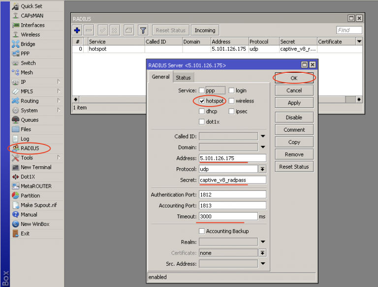 Mikrotik Radius Global Hotspot